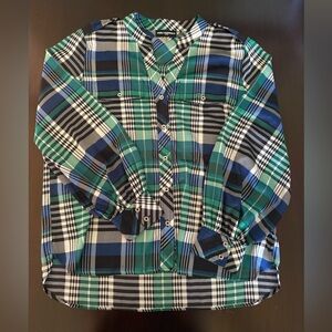 Karl Lagerfeld Plaid Blouse